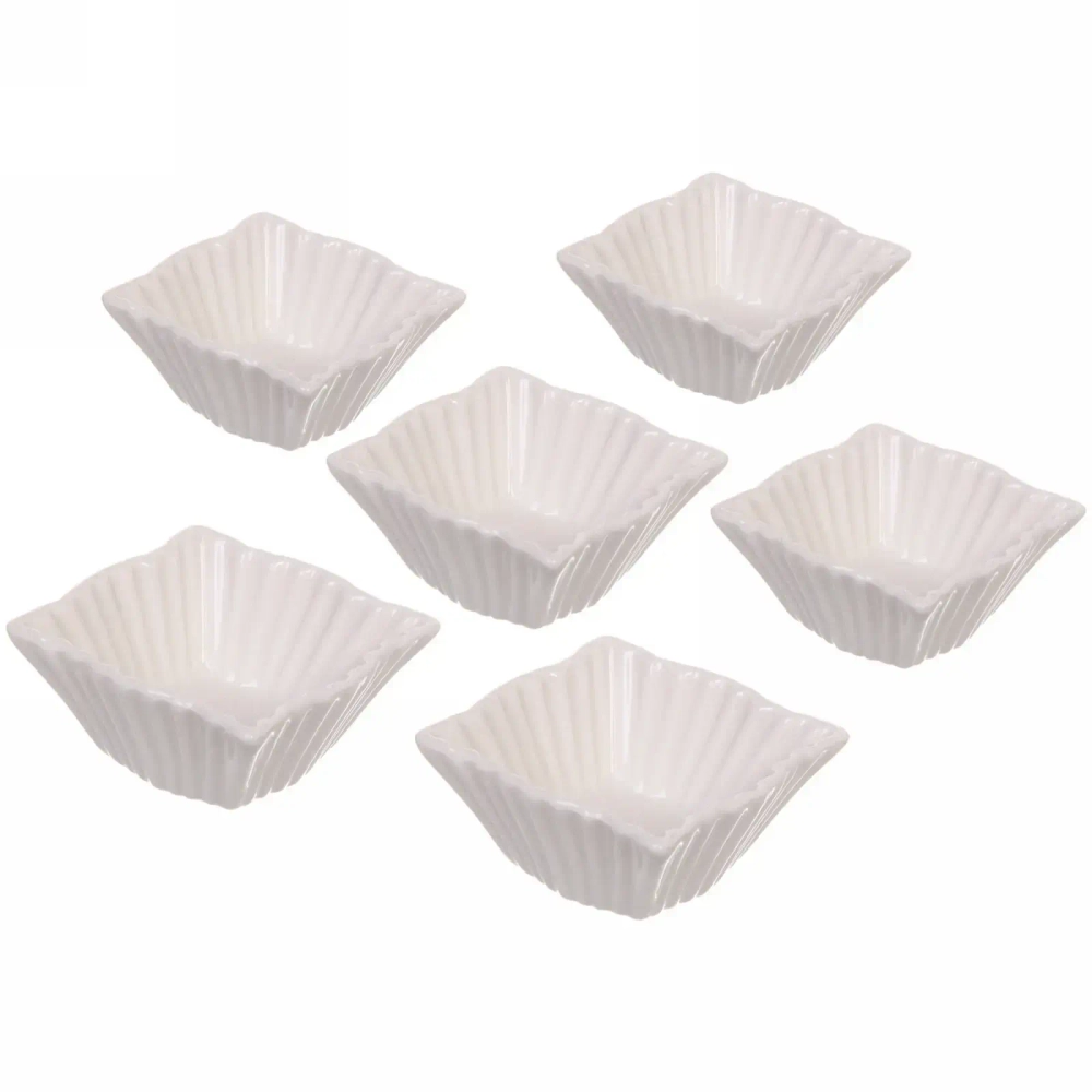 Набор соусников «White magic» 6шт «Волна» ребристый 100мл