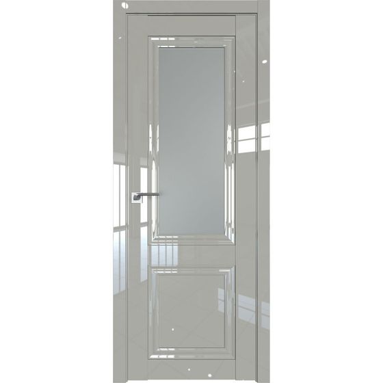 Межкомнатная дверь глянцевая Profil Doors 123L  галька люкс остеклённая