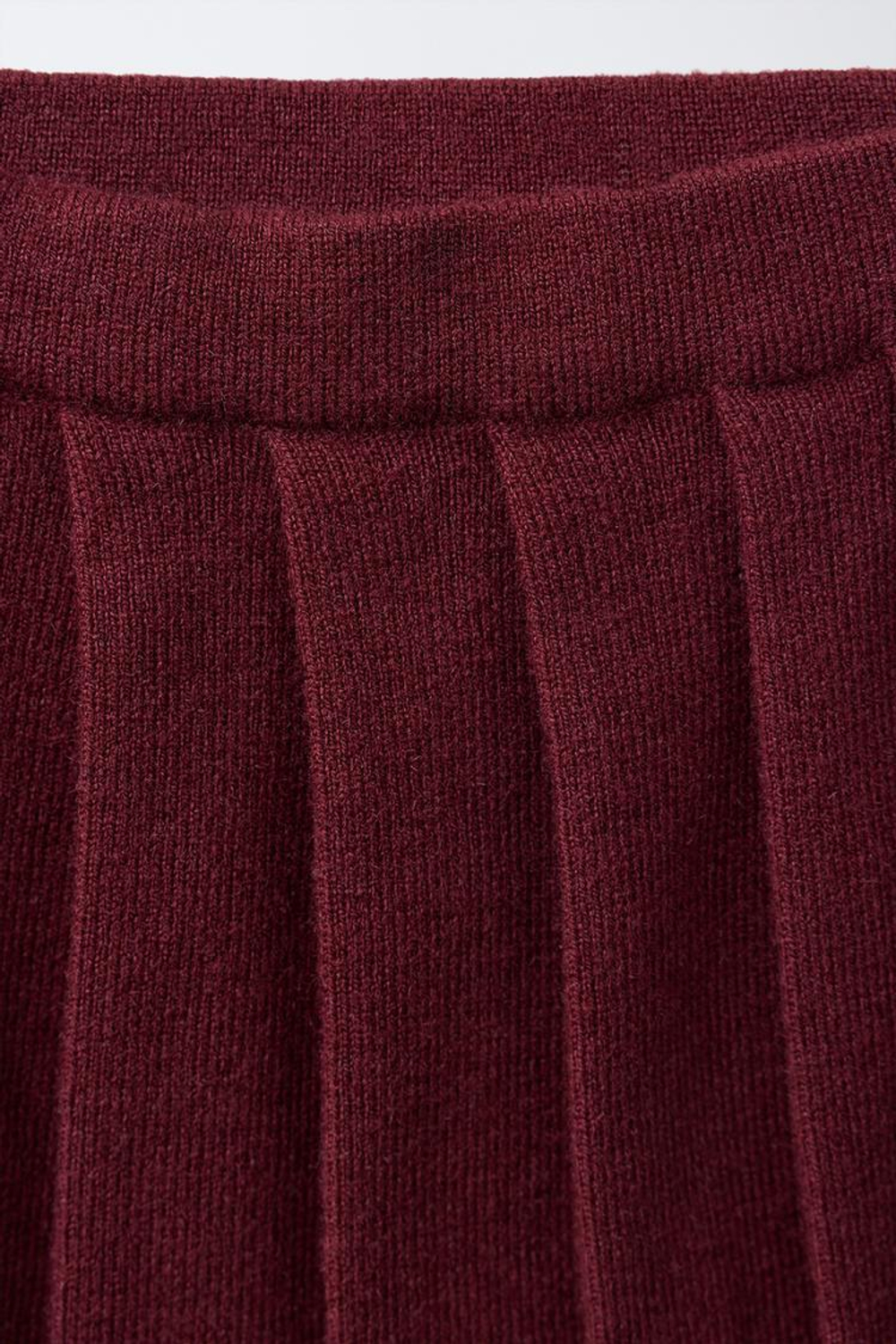 ZARA ЮБКА В СКЛАДКУ, БУРГУНДИ