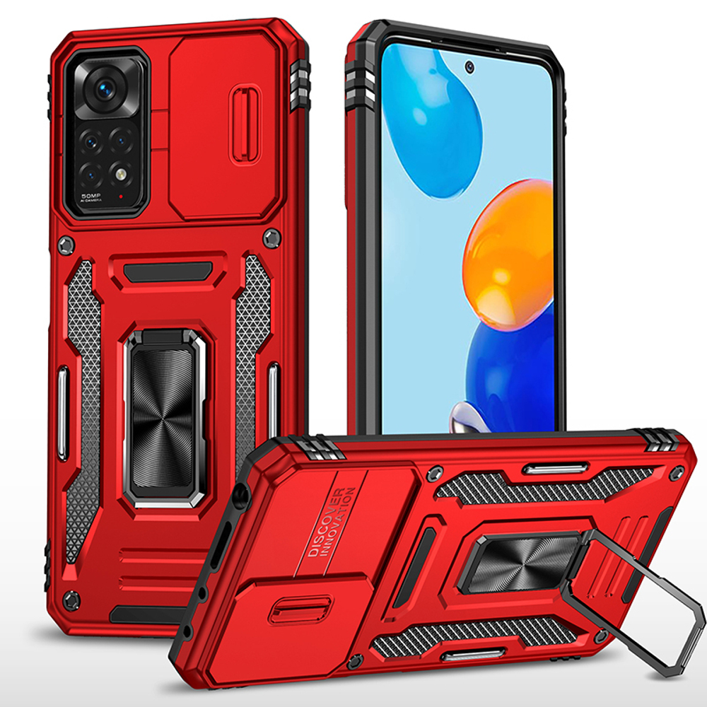 Чехол Safe Case с кольцом и защитой камеры для Xiaomi Redmi Note 11 Pro