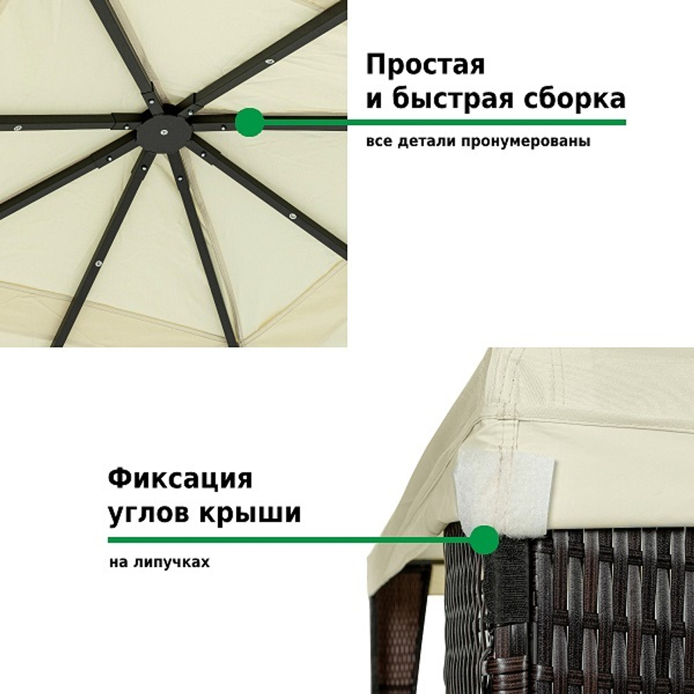 Шатер садовый Green Glade 3x3 м со шторами