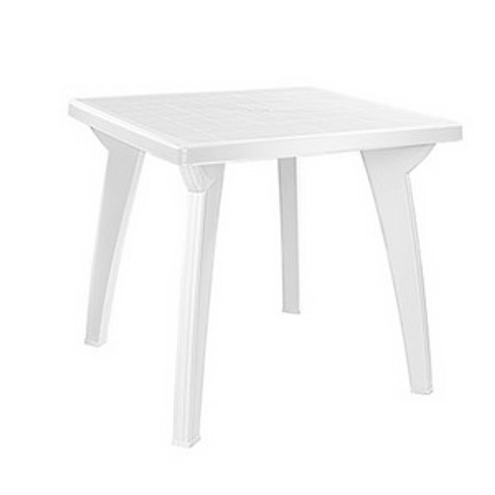 Стол пластиковый Луна квадратный (белый) 740