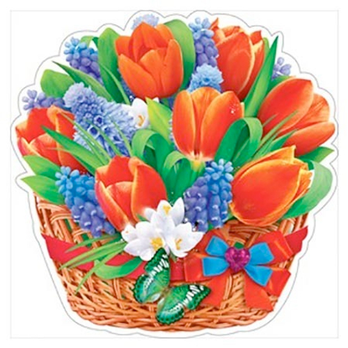 Вырубка "Букет в корзине"