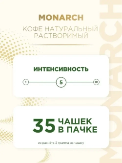 Кофе молотый в растворимом Monarch Miligrano, 70 г