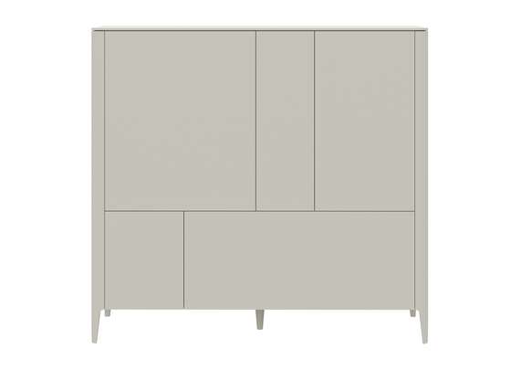 Шкаф Type 3 двери 2 ящика высота 135 см (молочный)