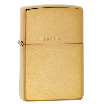 Зажигалка Zippo Armor® с покрытием Brushed Brass золотистая матовая (204)