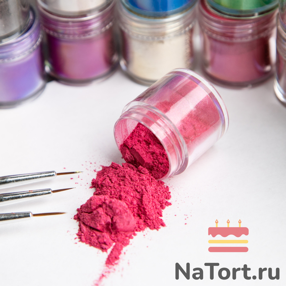 Краситель сухой перламутровый Bakerika «Малиновый блеск» 4 гр