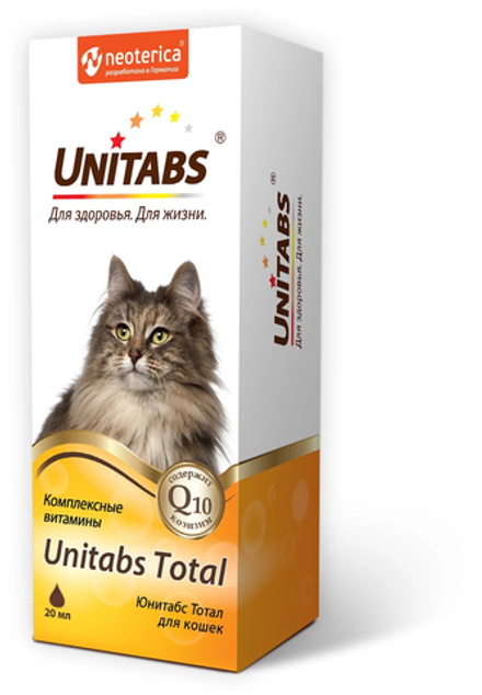 Unitabs 20мл Total Комплексные жидкие витамины для кошек (флакон)