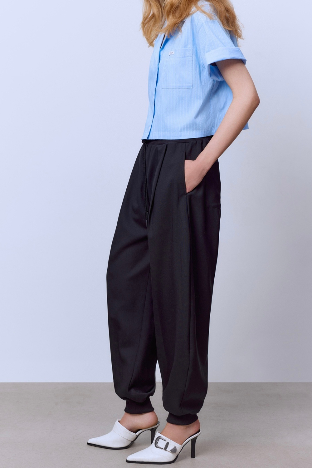 Брюки из итальянской шерсти с манжетами