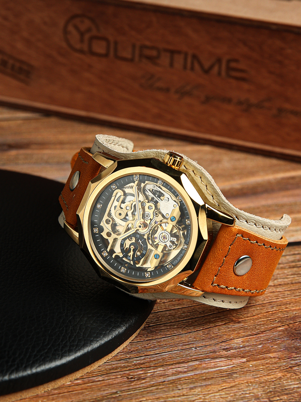 Часы скелетоны женские механические Desire 2.0 YOURTIME