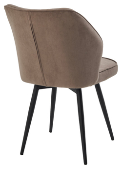 Стул РОССО 360 град. поворот. B5 Капучино, велюр / черный каркас, М-City