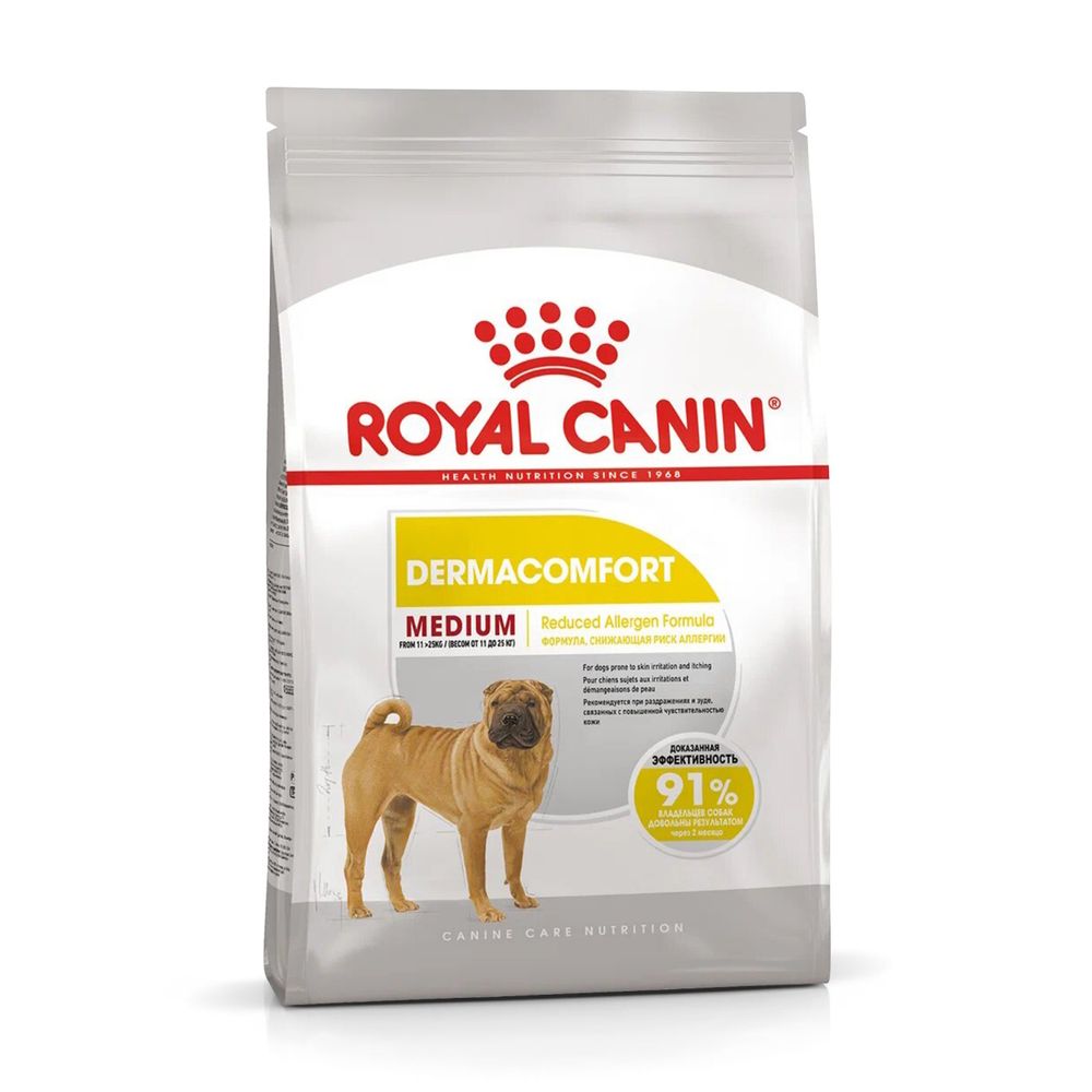 Сухой корм Royal Canin Medium Dermacomfort для взрослых собак средних размеров при раздражениях и зуде кожи Сухой корм Royal Canin Medium Dermacomfort для взрослых собак средних размеров при раздражениях и зуде кожи
