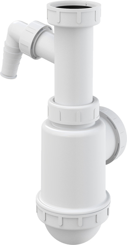 Сифон Alca Plast A443P-DN50/40 для мойки с накидной гайкой 6/4" и штуцером