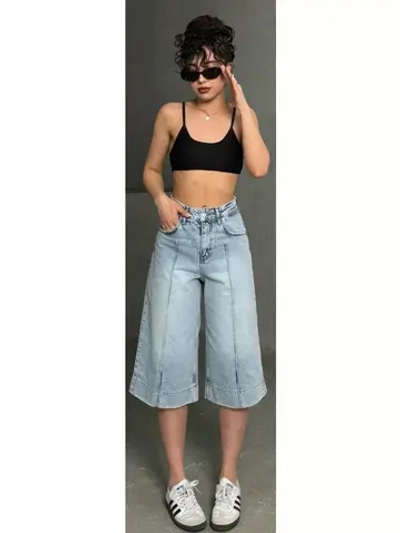 Шорты джинсовые удлиненные Багги baggy