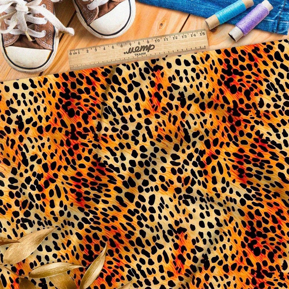 Ткань премиум флис принт звериной шкуры