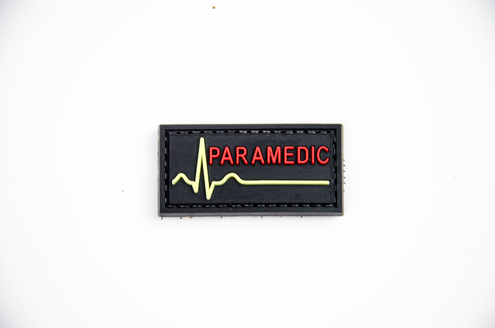 Шеврон Paramedic PVC 2х5 см. Чёрный