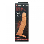 Насадка-реалистик на пенис с креплением на мошонку