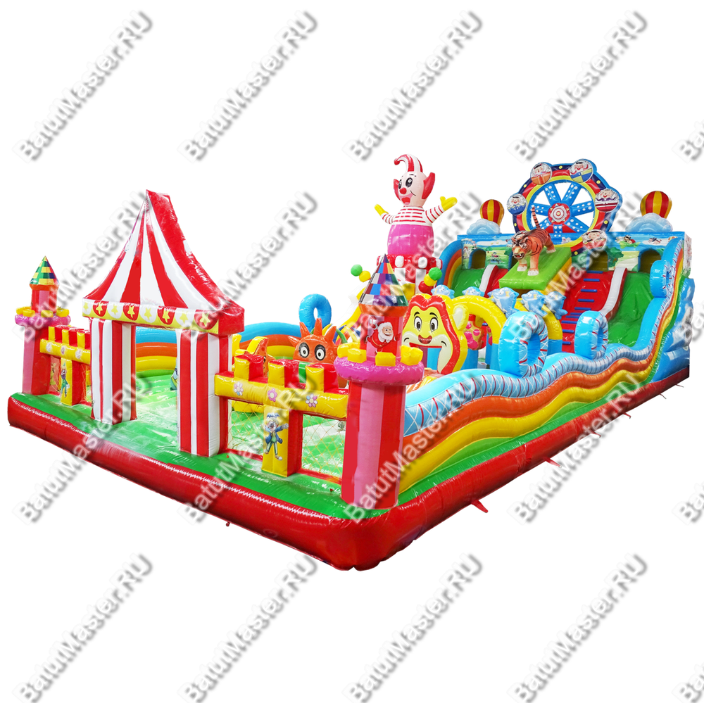 Коммерческий надувной батут "Парк развлечений" 18*8*8 м