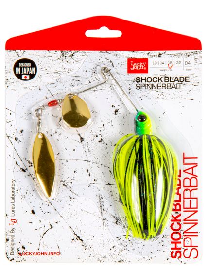 Спиннербейт Lucky John SHOCK BLADE 18.0г 004 в блистере