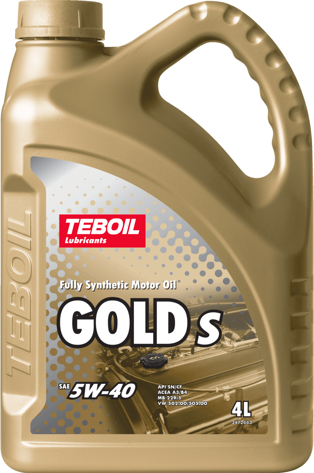 Моторное масло Teboil Gold S 5W-40, синтетическое, 4 л