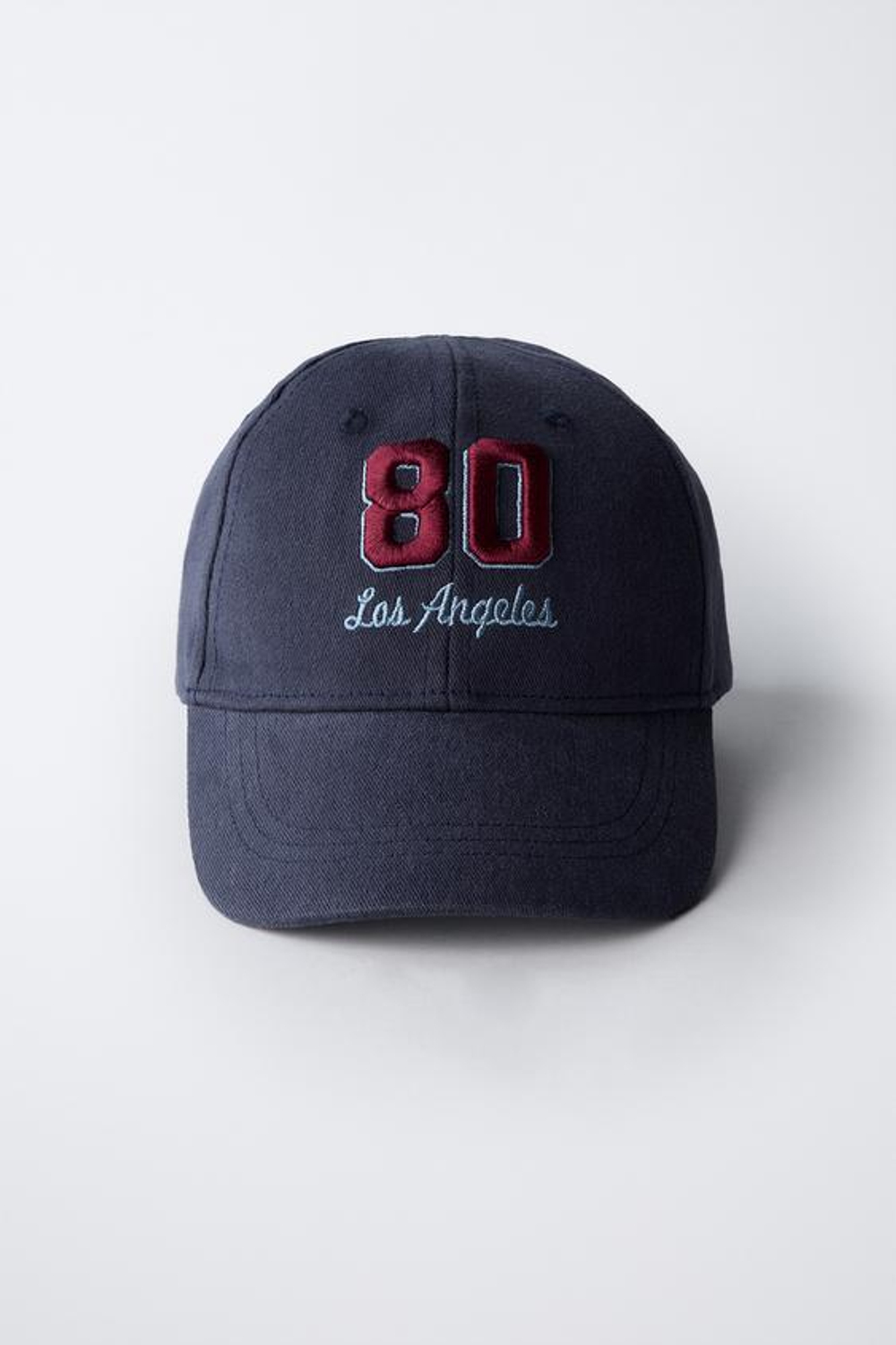 ZARA КЕПКА VARSITY С ВЫШИВКОЙ, СИНИЙ