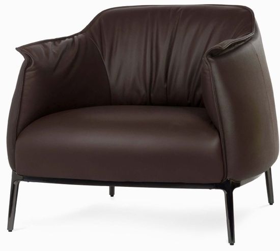 Кресло Gun натуральная кожа цвет тёмно-коричневый