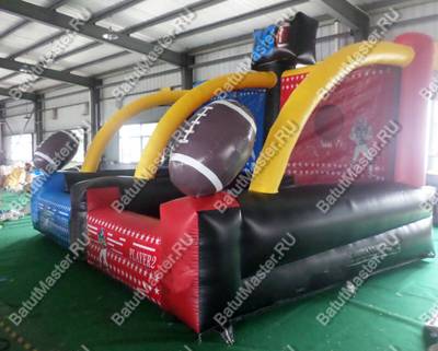 Детский надувной батут "Футбол Регби" с крышей 5*3*3.5 м