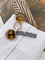 Накладка золотистая с коричневым (леопардовым, черепаховым) камнем