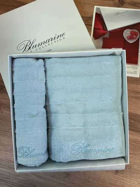 Комплект полотенец 2шт Blumarine Mademoiselle Azzurro голубой