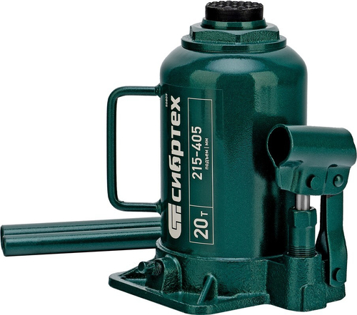 Домкрат бутылочный 20т, 215-405мм Сибртех