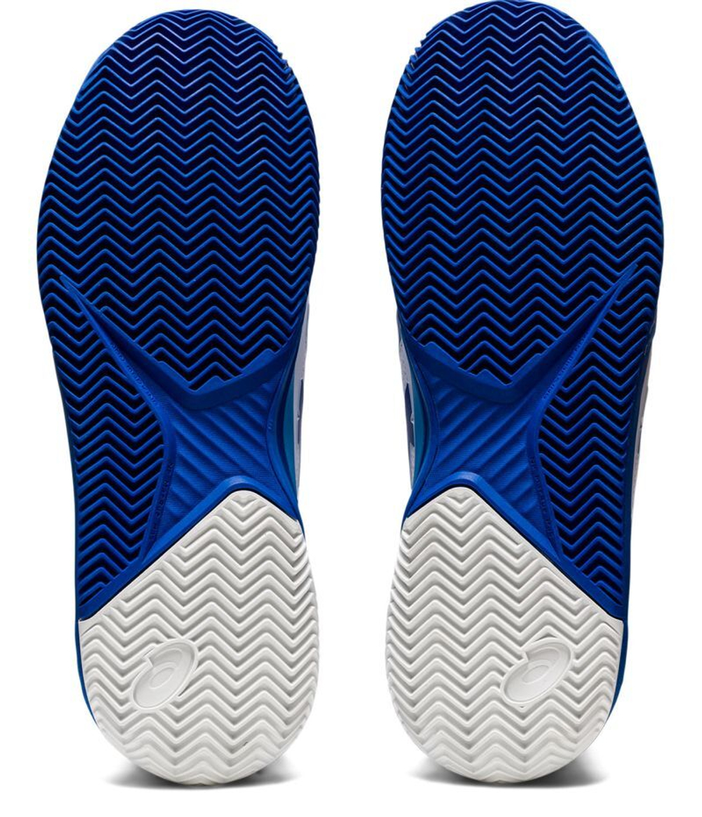 Мужские кроссовки теннисные Asics Gel-Resolution 8 Clay - white/tuna blue