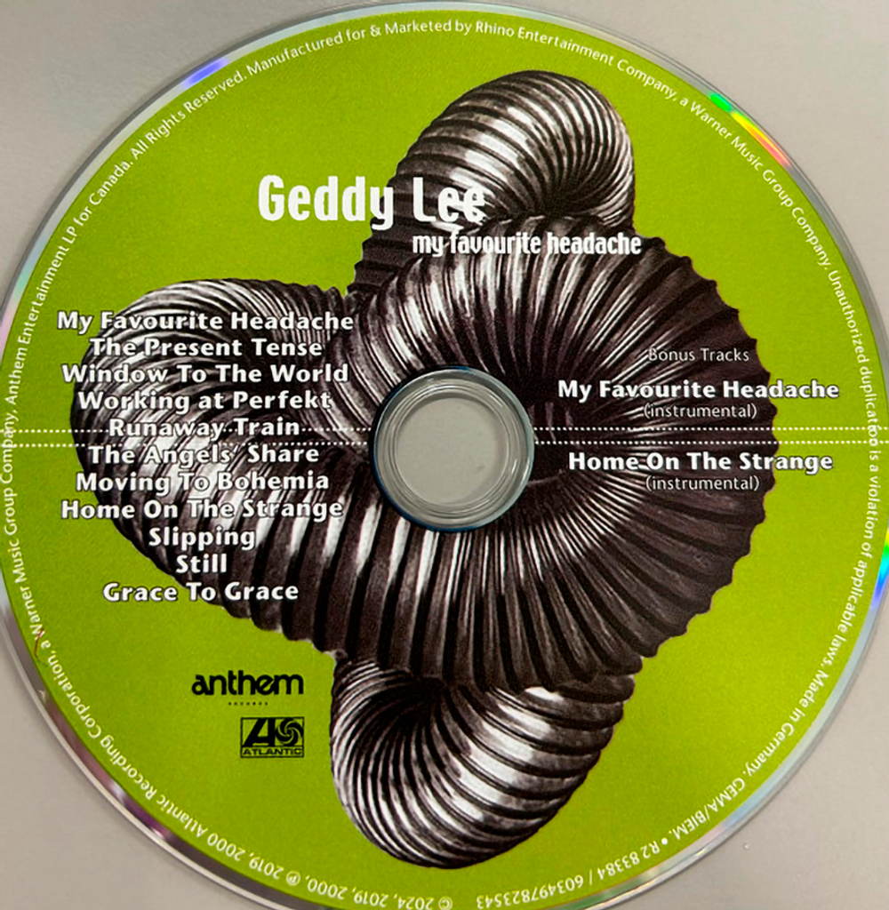 Geddy Lee / My Favourite Headache (CD)