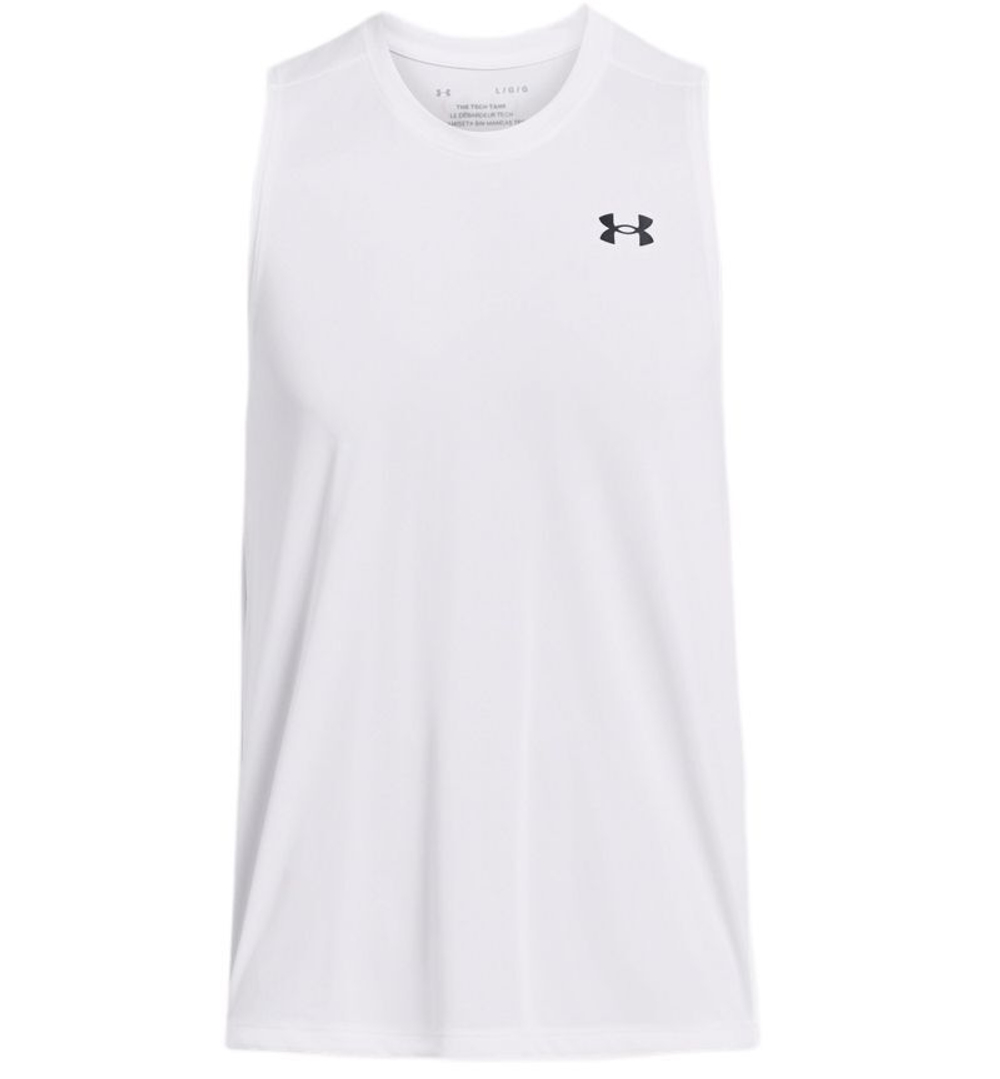 Мужская теннисная футболка Under Armour Tech Tank - white/black