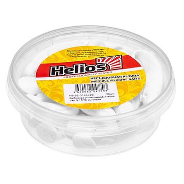 Виброхвост несъедоб. Jap 3,15'/8 см White 20шт. (HS-32-001-N-20) Helios