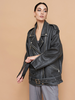 Косуха ретро черная oversize