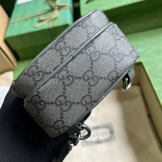 Сумка мужская GUCCI GG OPHIDIA MINI, серая