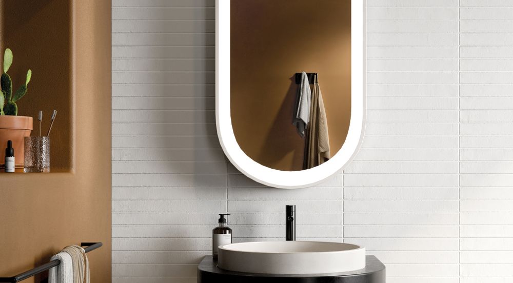 Ригельная плитка Rondine Arenosa Total White 450x48x9,5