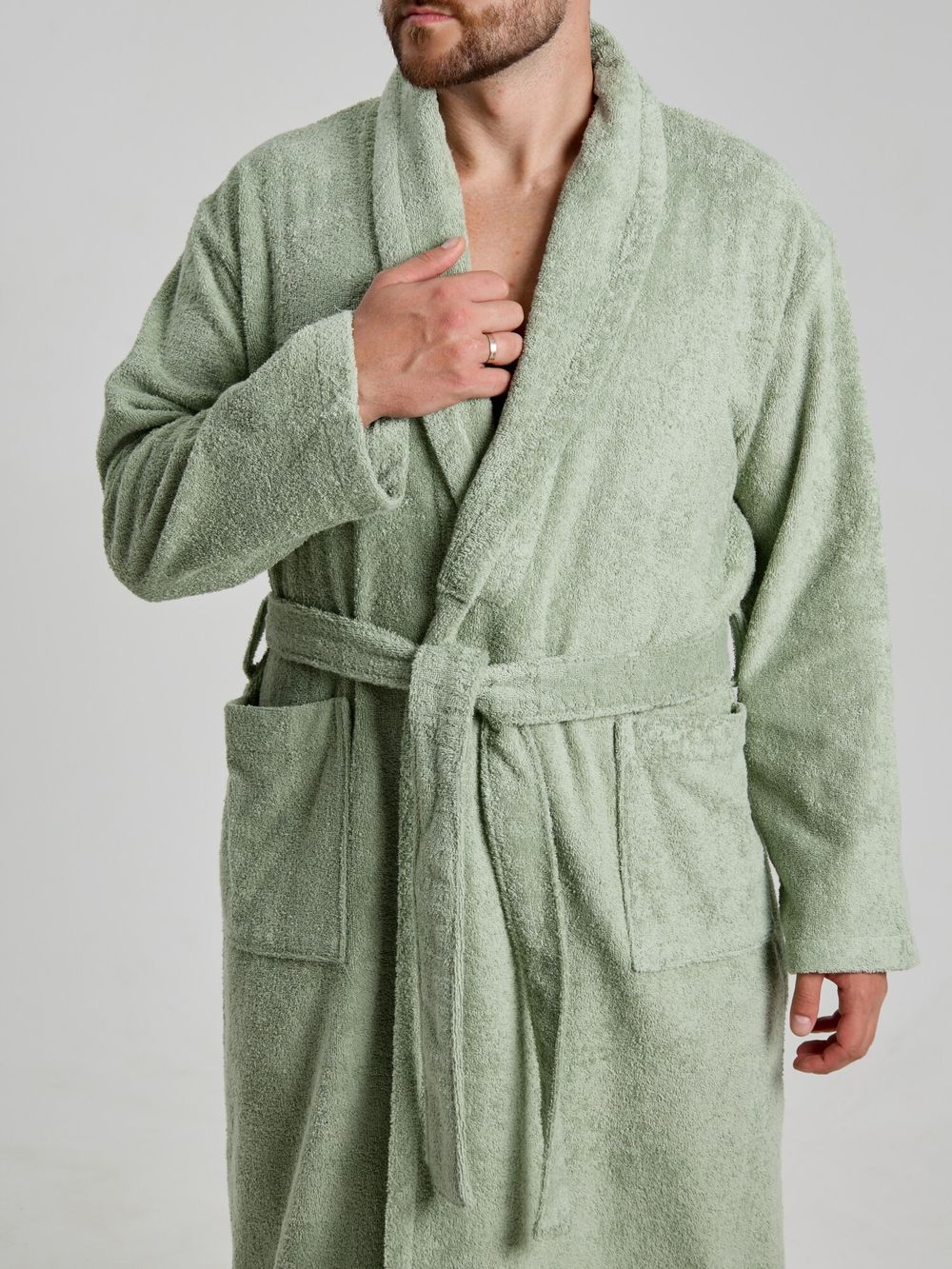 Халат мужской Комфорт-4 Виотекс СВ.- ОЛИВКОВЫЙ