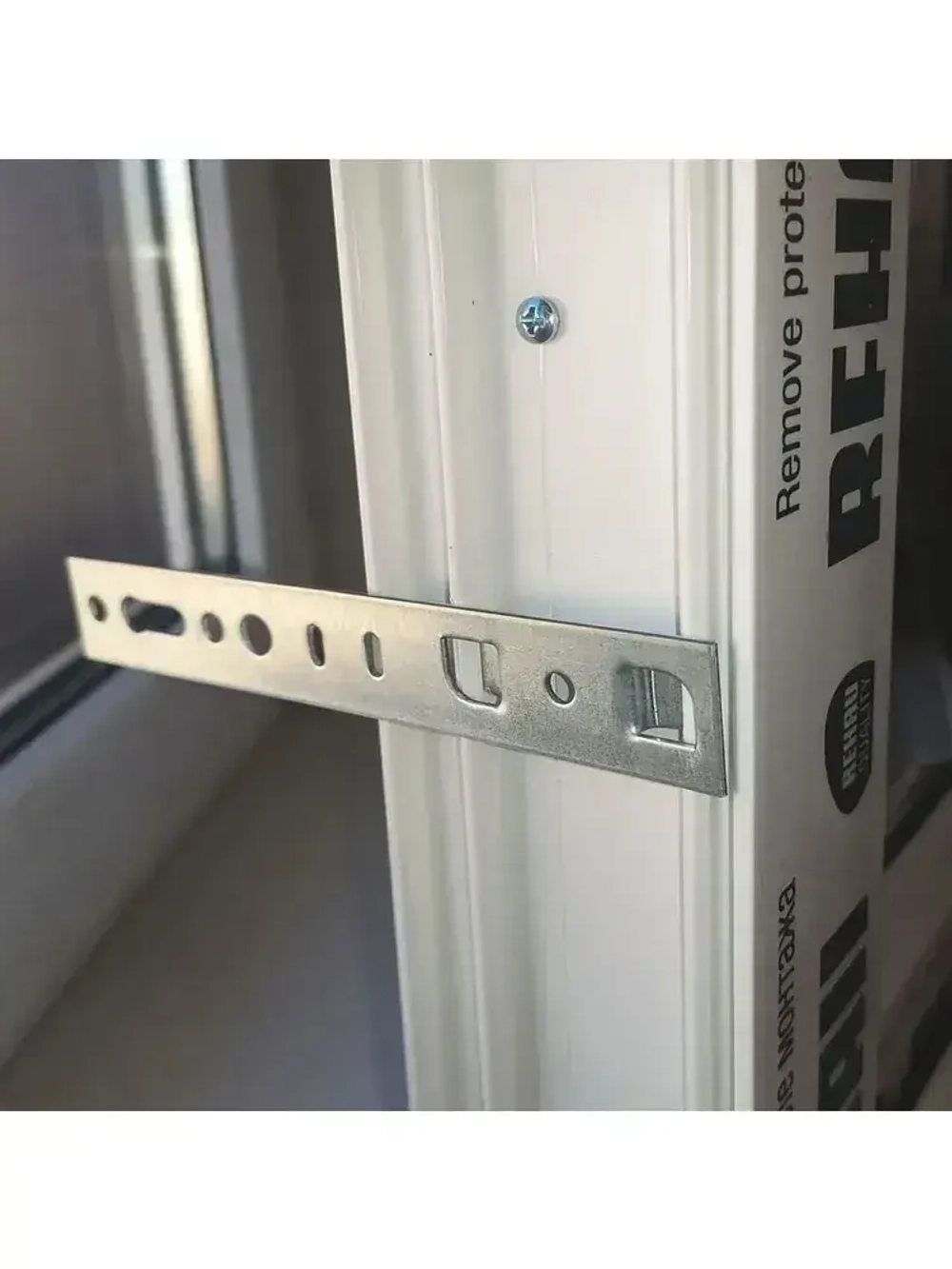 Анкерная пластина для окон, REHAU, 10шт. Металл 1,5мм. Длина 150мм. Подходит для окон РЕХАУ, Брусбокс, Грюндер, Reachmont, Монблан.