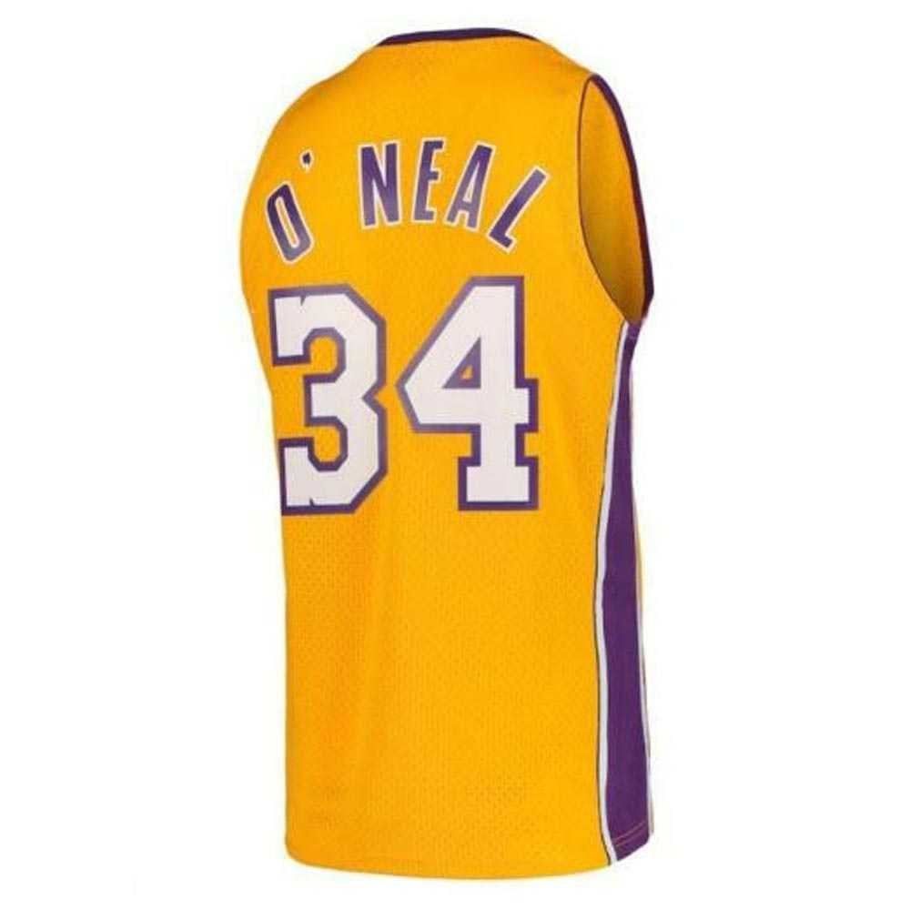 Баскетбольная мужская футболка Mitchell & Ness Los Angeles Lakers Light Gold - Shaquille O'Neal Баскетбольная мужская футболка Mitchell & Ness Los Angeles Lakers Light Gold - Shaquille O'Neal