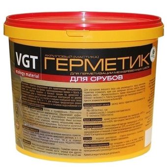 Герметик акриловый VGT для срубов белый 7 кг