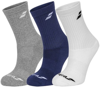 Теннисные носки Babolat 3 Pairs Pack Socks - white/estate blue/grey