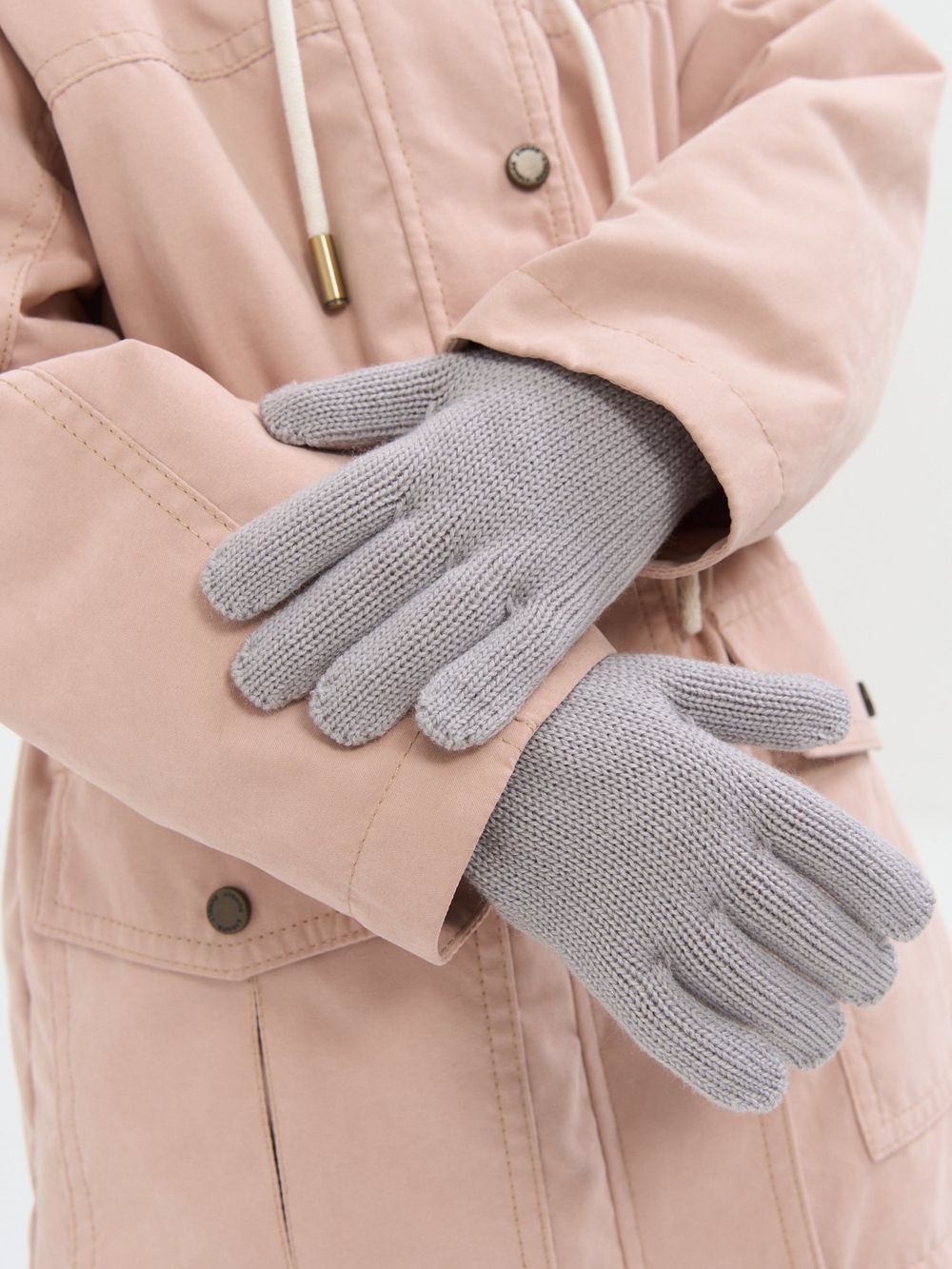 Перчатки вязаные "Жемчуг"