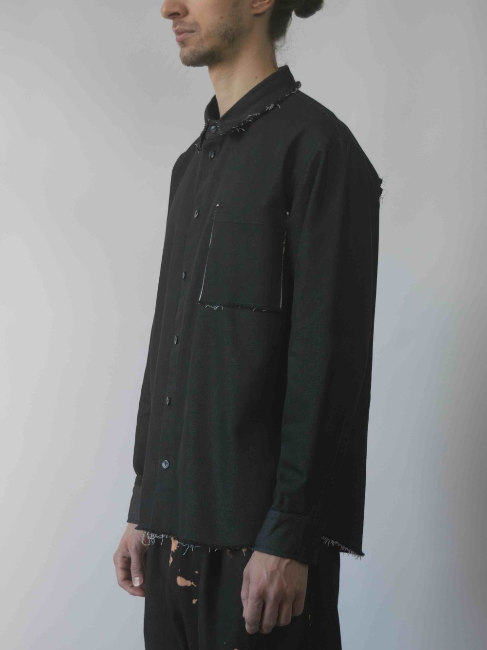 Рубашка Sashina Fringe черная