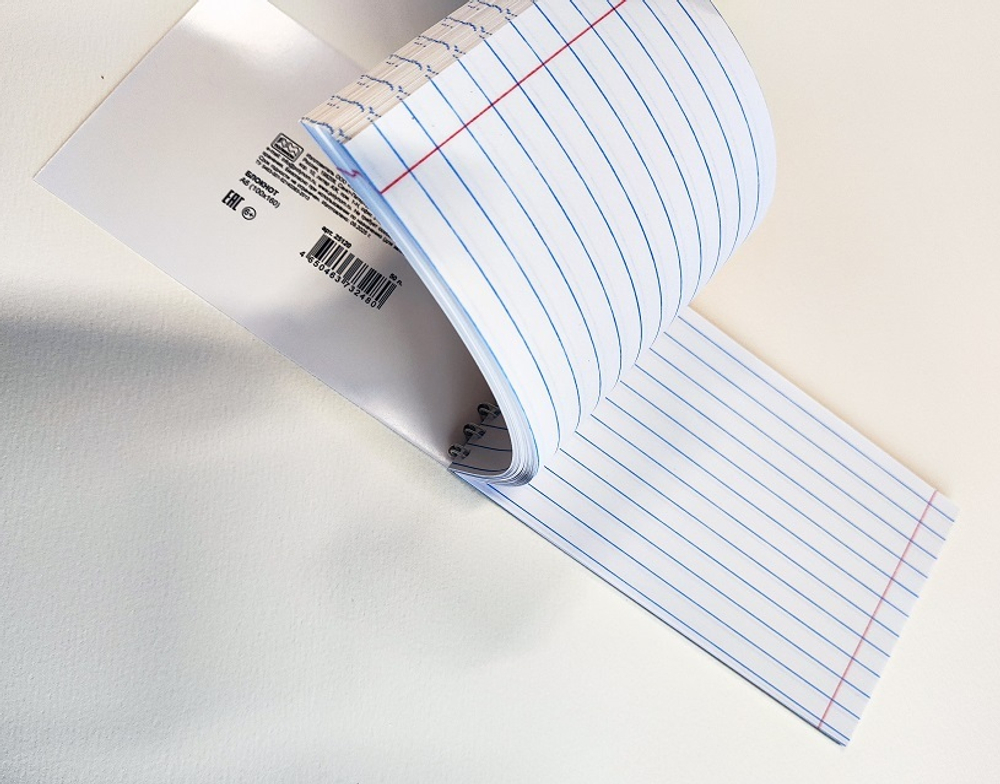 Блокнот PROSTO БЛОКНОТ в линейку, А6+ горизонтальный 50 листов (бумага 2 сорт)