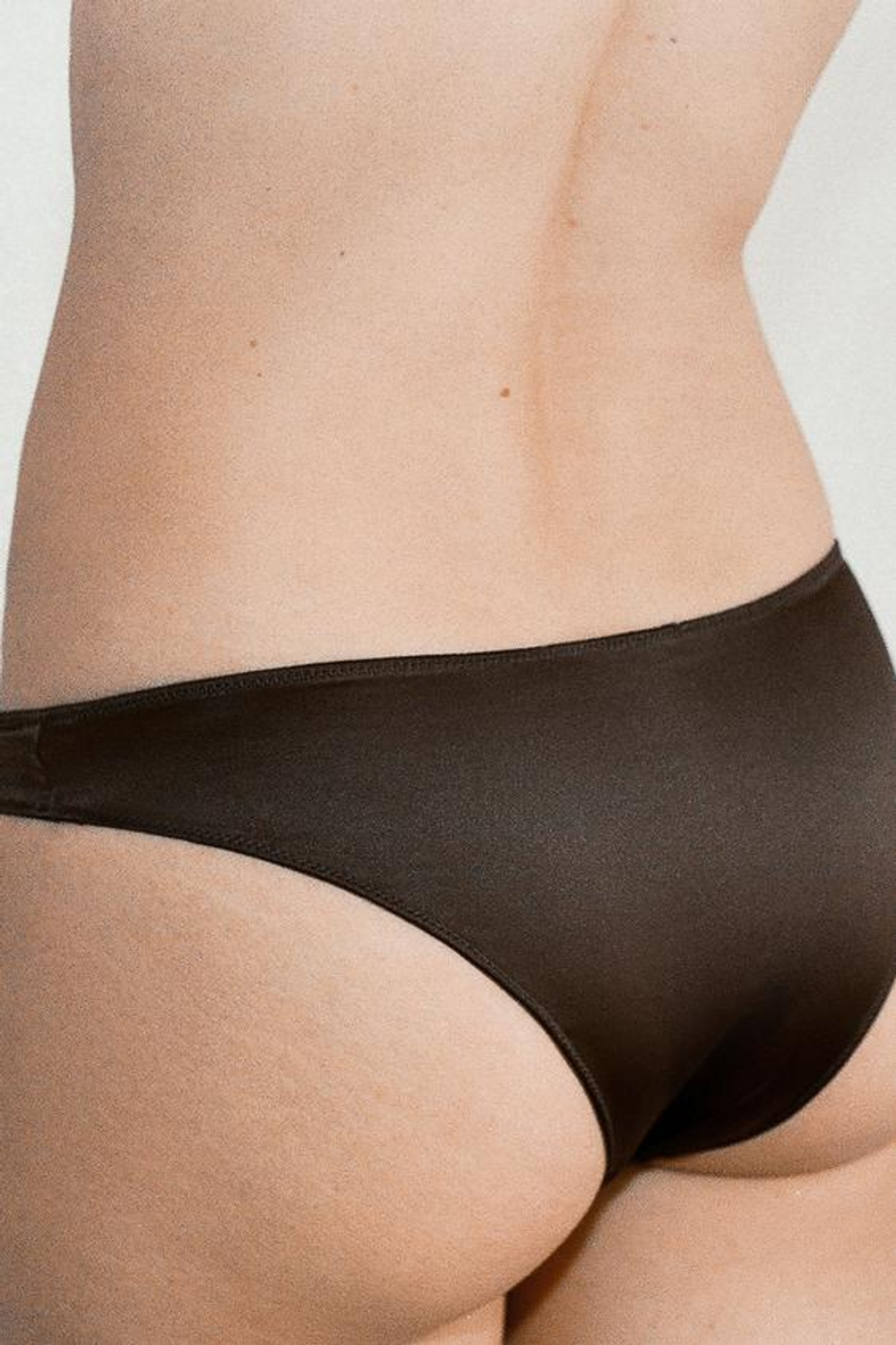 ZARA АТЛАСНЫЕ ТРУСЫ С КРУЖЕВОМ, КОРИЧНЕВЫЙ