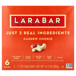 Larabar, The Original Real Fruit & Nut Bar, печенье с кешью, 6 батончиков, 48 г (1,7 унции)