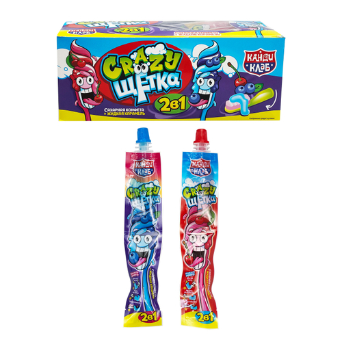 Жидк конф+сах конф "Crazy щетка 2в1" 12*30шт*12г