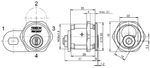 Цилиндр с запорным рычагом eCLIQ N320,AUS=1