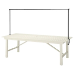 Стол с декоративной рейкой - IKEA BONDHOLMEN/HELGEÖ/HELGEO/БОНДХОЛЬМЕН/ХЕЛЬГЕЁ ИКЕА, 74х235х90 см, белый